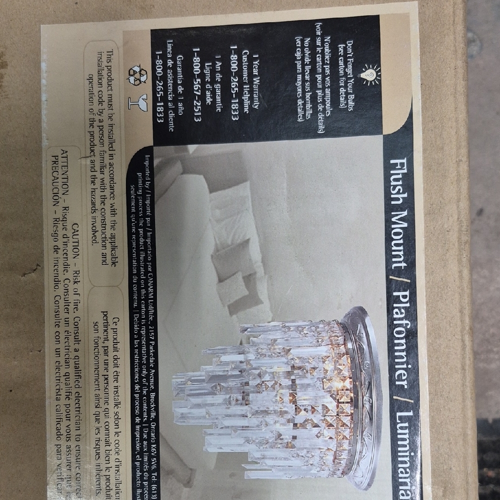 Flush Mount Crystal Ceiling Light